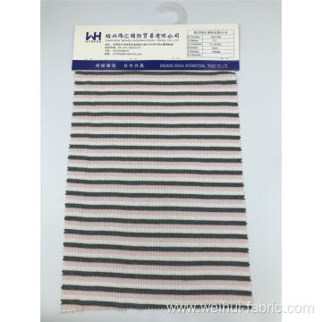 High Quality Ribbing Knitted T/C Pink Stripes Fabrics